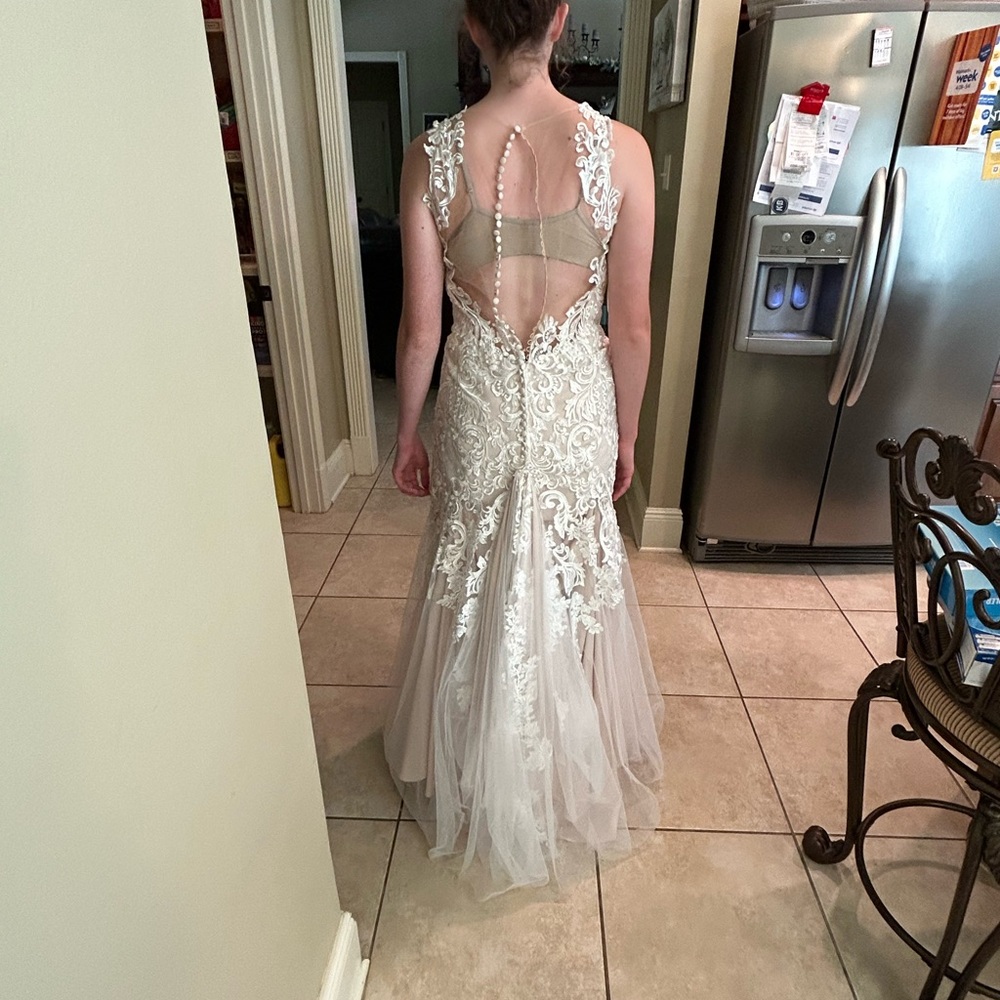 Elegant White Lace Gown